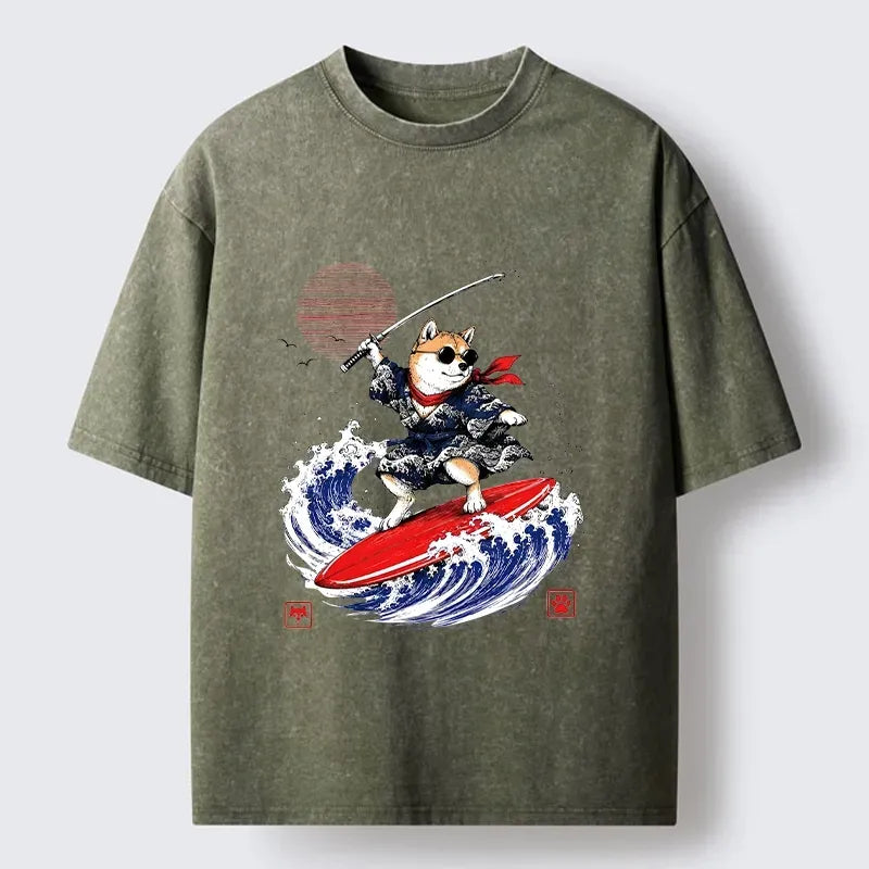 Free Shipping Samurai Dog Tee