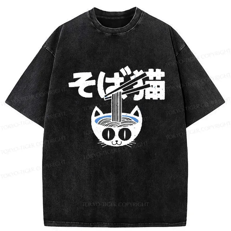 Japanese cat t-shirt for daily wear
