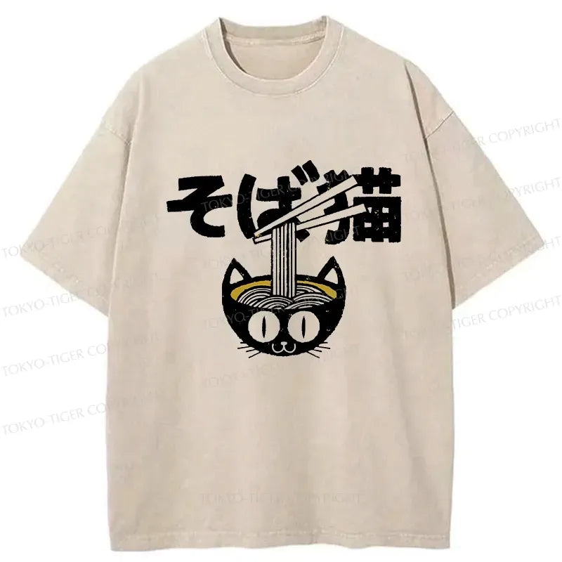 Japanese cat t-shirt for daily wear