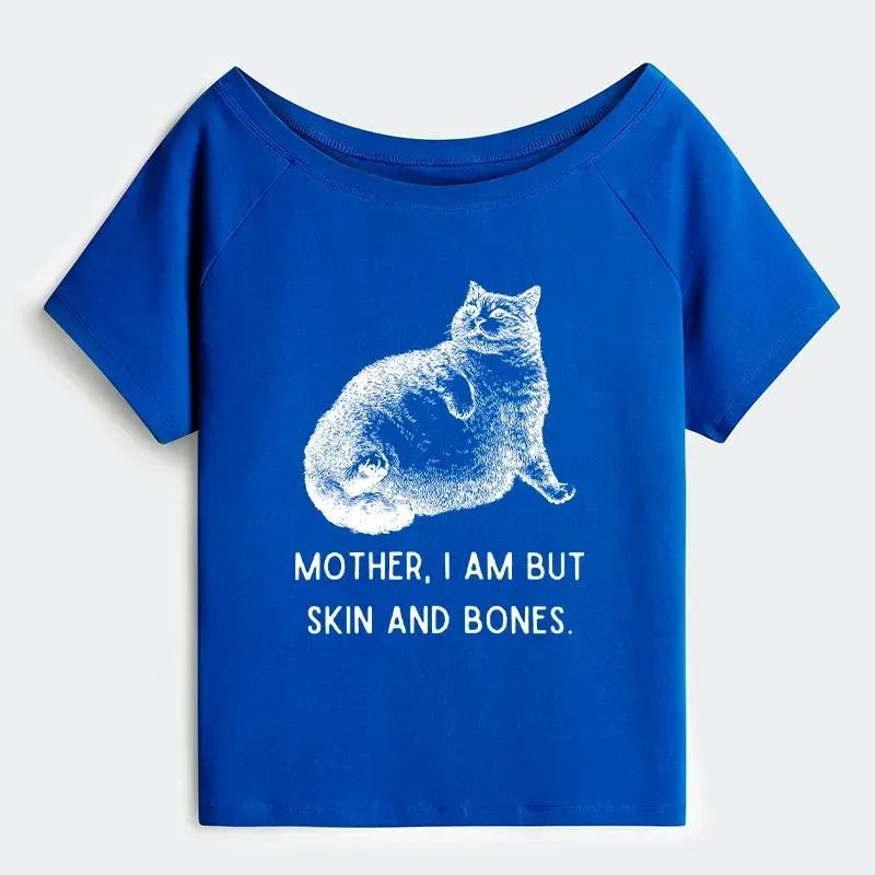Kyoto-Lion Skin & Bones Cat Off Shoulder T-Shirt