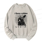 Kyoto-Lion Funny Rabbit Washed Sweatshirt
