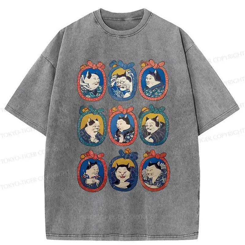 Unisex Ukiyo-e Cat Shirt Gift Idea