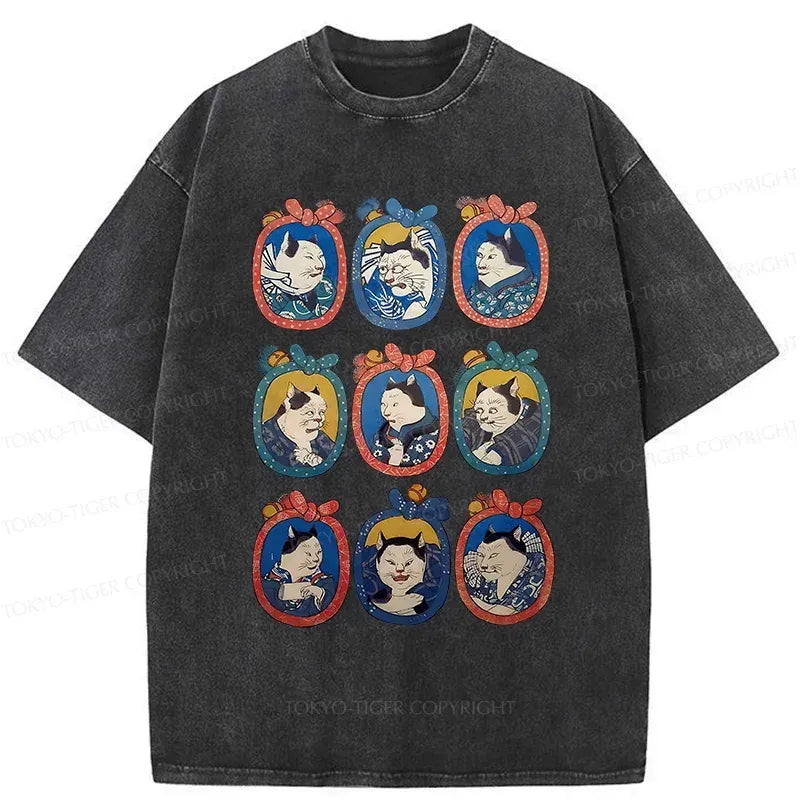 Unisex Ukiyo-e Cat Shirt Gift Idea