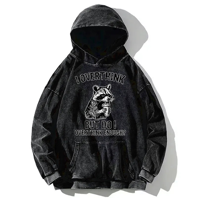 Kyoto-Lion Constant Overthinking Washed Hoodie