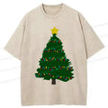 Kyoto-Lion Christmas Tree Washed T-Shirt