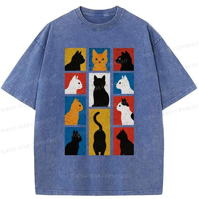 Vintage Ukiyo-e Cat T-Shirt for Streetwear