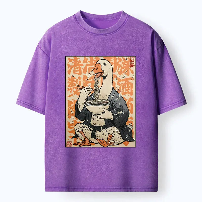 Washed Vintage Duck T-Shirt for Summer