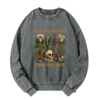 Kyoto-Lion Edible Plants Some Only Once Joke Washed Sweatshirt