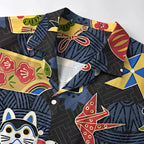 Kyoto-Lion Japanese Classic Elements Aloha Hawaiian Shirt
