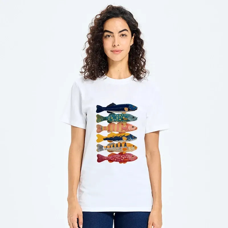 Kyoto-Lion Colorful Fish Art Collection Classic T-Shirt