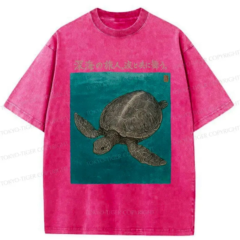 soft cotton turtle t-shirt for summer