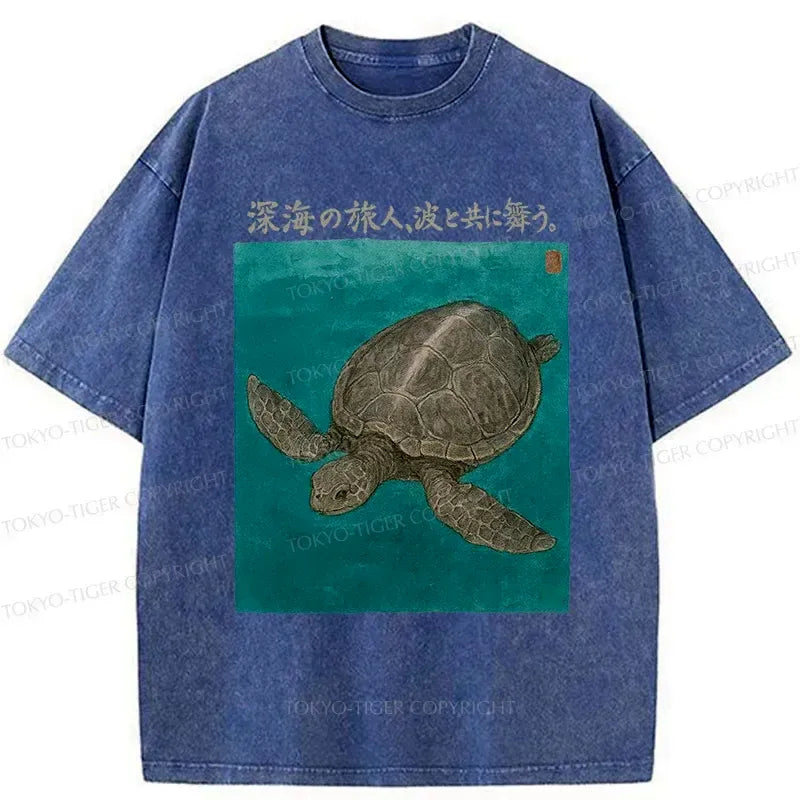 soft cotton turtle t-shirt for summer