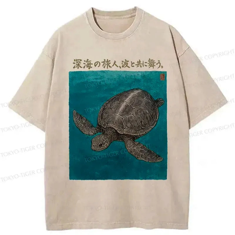 soft cotton turtle t-shirt for summer