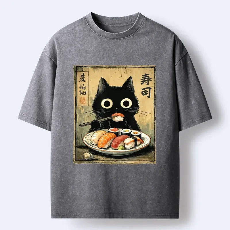 Kyoto Lion Cat T-Shirt for Summer Vacation