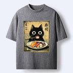 Kyoto Lion Cat T-Shirt for Summer Vacation