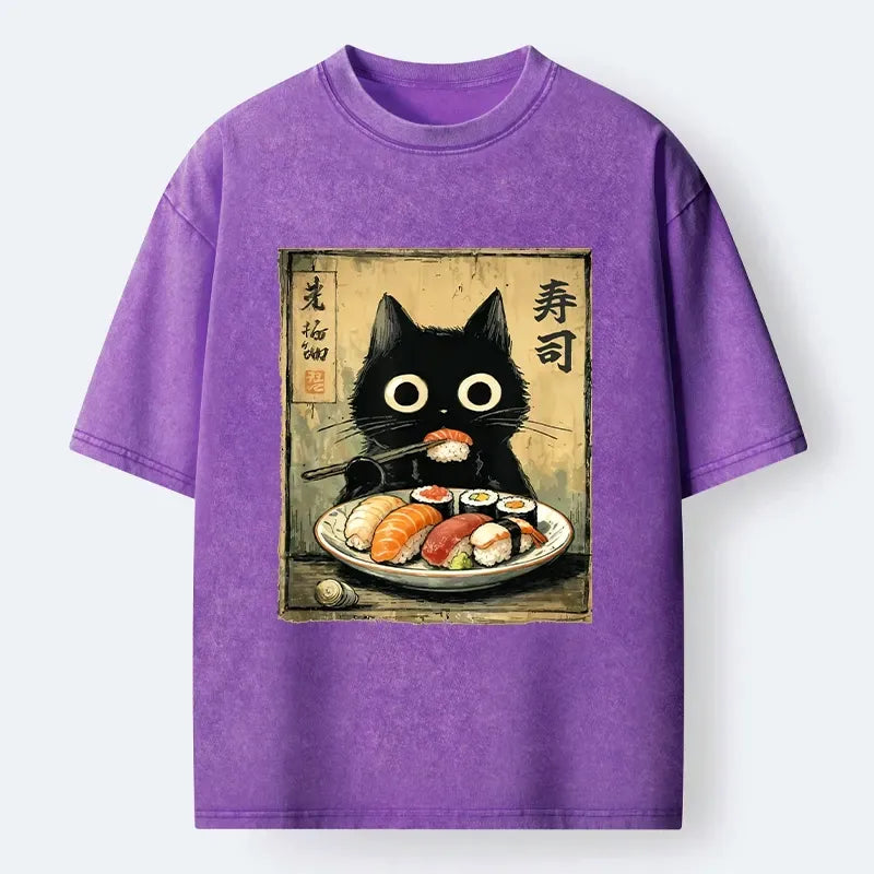 Kyoto Lion Cat T-Shirt for Summer Vacation