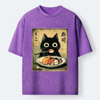 Kyoto Lion Cat T-Shirt for Summer Vacation