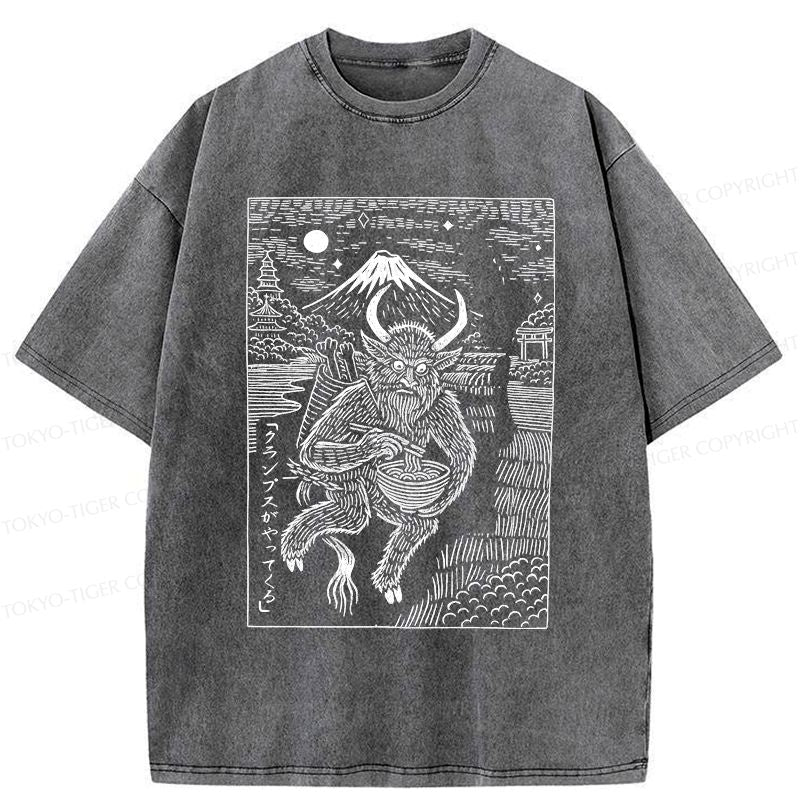 Japanese Washed T-Shirt for Streetwear