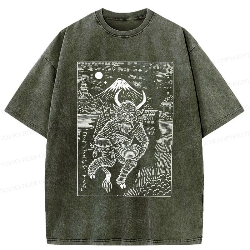 Japanese Washed T-Shirt for Streetwear