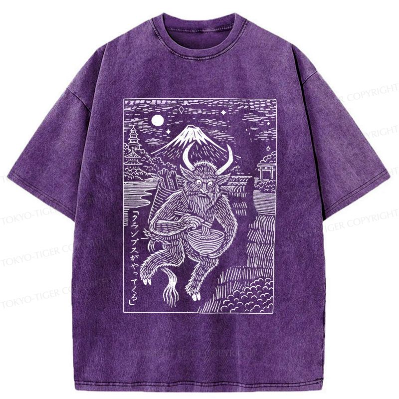 Japanese Washed T-Shirt for Streetwear