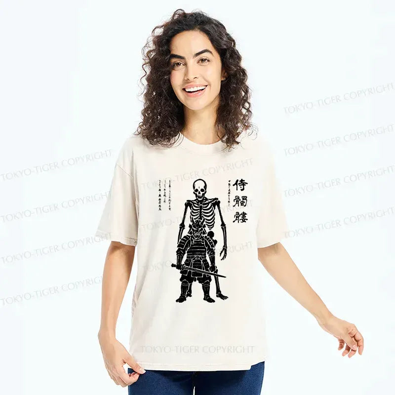 Skeleton Samurai T-Shirt for Japanese Culture