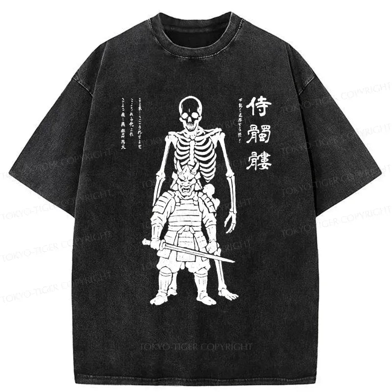 Skeleton Samurai T-Shirt for Japanese Culture