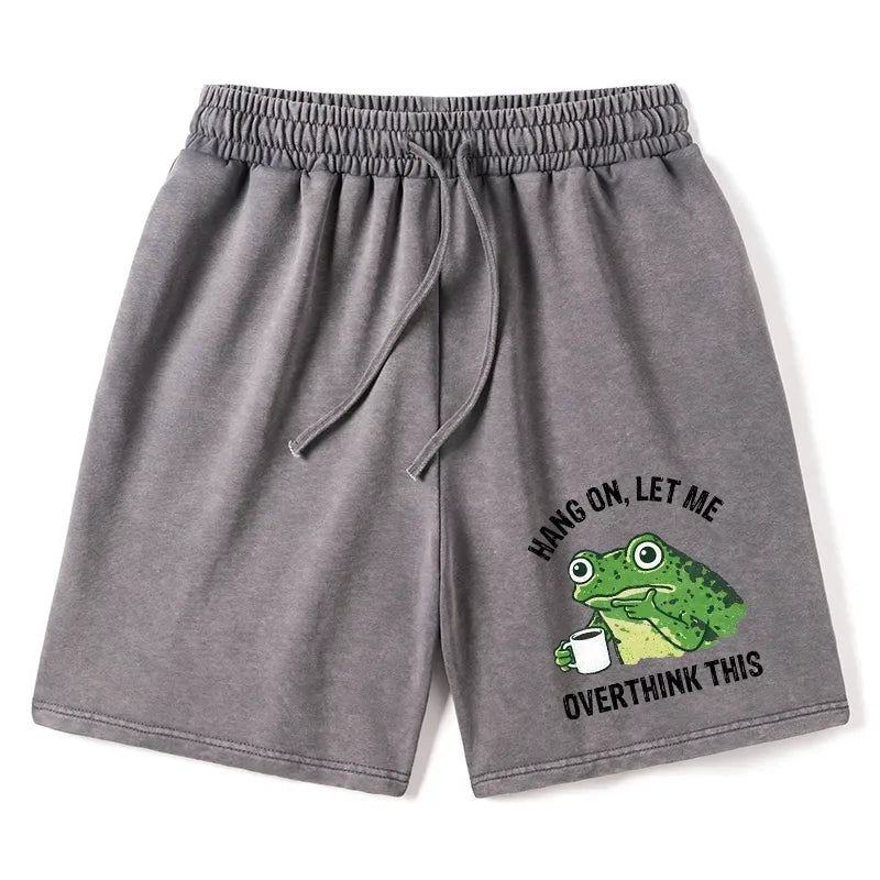 Overthinking Frog Washed Shorts for Summer