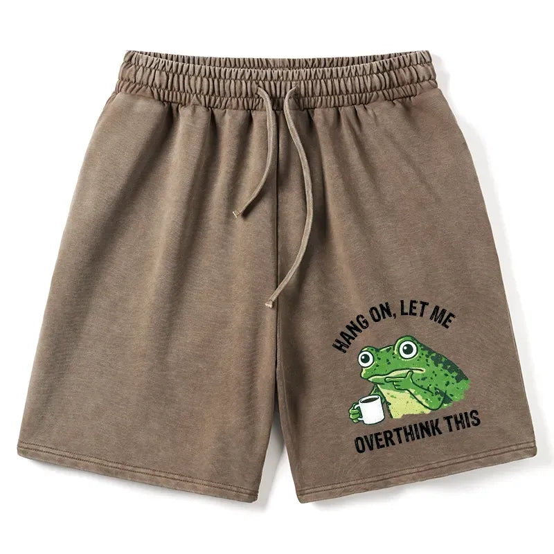 Kyoto-Lion Overthinking Frog With Coffee Washed Shorts