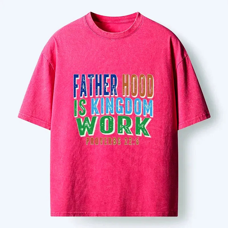Kyoto-Lion Dad Life Proverbs Quote Washed T-Shirt