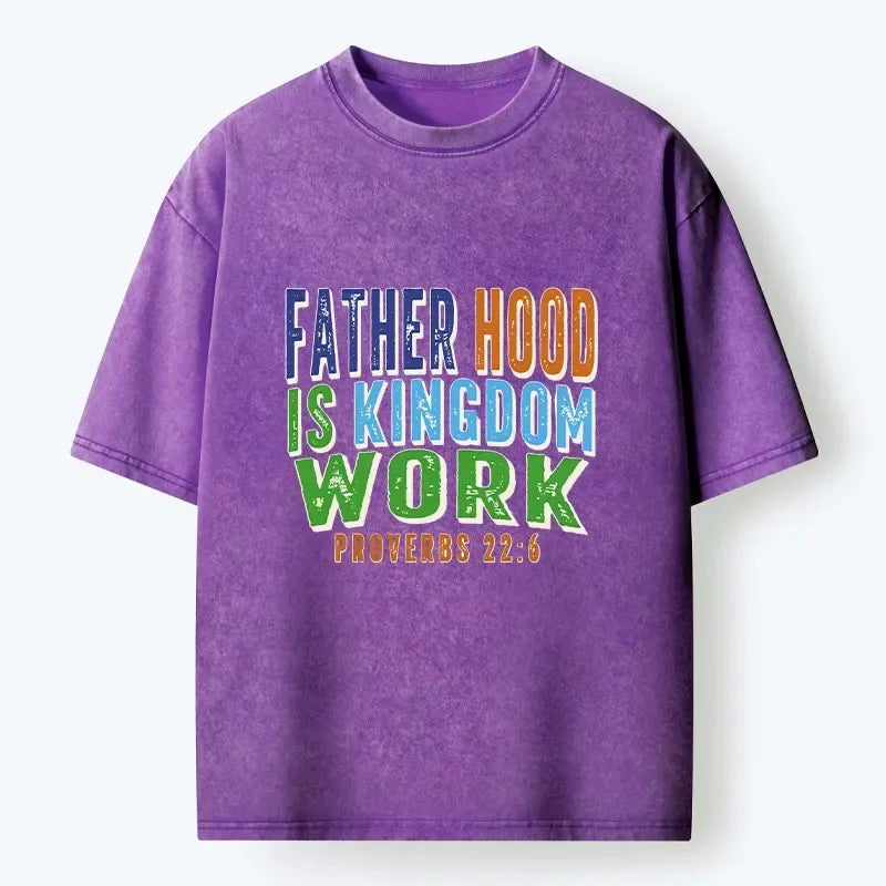 Kyoto-Lion Dad Life Proverbs Quote Washed T-Shirt