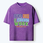 Kyoto-Lion Dad Life Proverbs Quote Washed T-Shirt