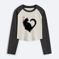 Funny Cat Raglan T-Shirt for Women