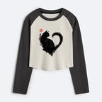Funny Cat Raglan T-Shirt for Women