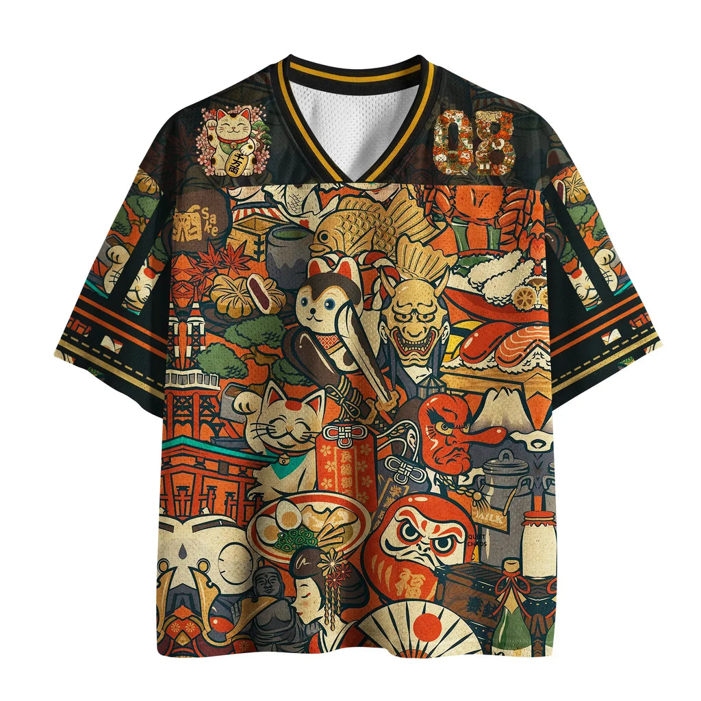 Breathable Unisex Mesh Jersey with Japanese Design