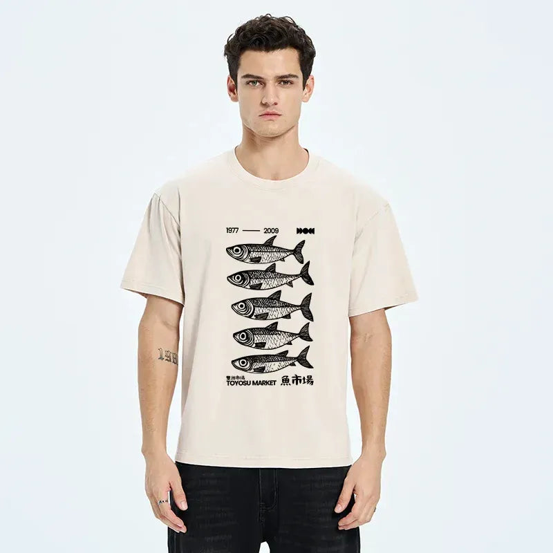 japanese vintage washed t-shirt trending