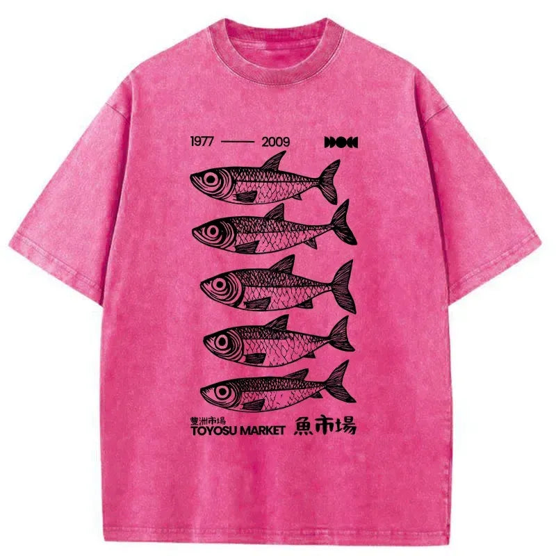 Kyoto-Lion Tokyo Fish Market Washed T-Shirt