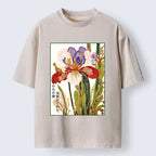 Vintage Japanese Flower T-Shirt for Summer