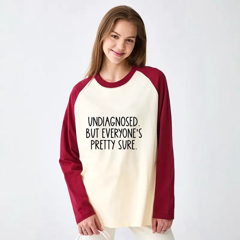 Kyoto-Lion Self-diagnosed Illness Funny Raglan Long Sleeve T-shirt