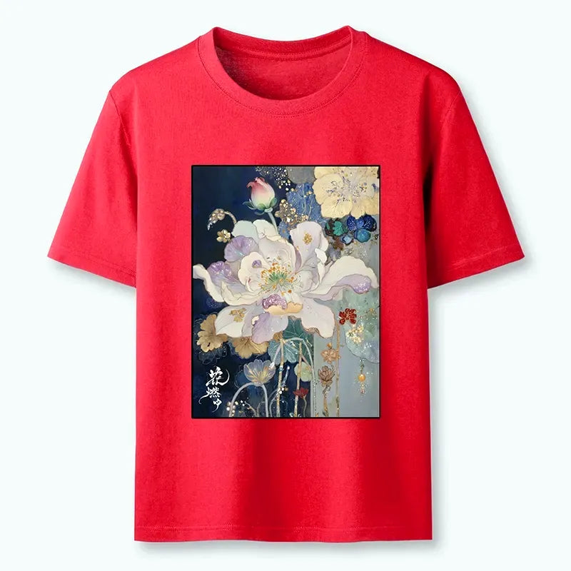 Kyoto-Lion Golden Flower Bloom In The Night Classic T-Shirt
