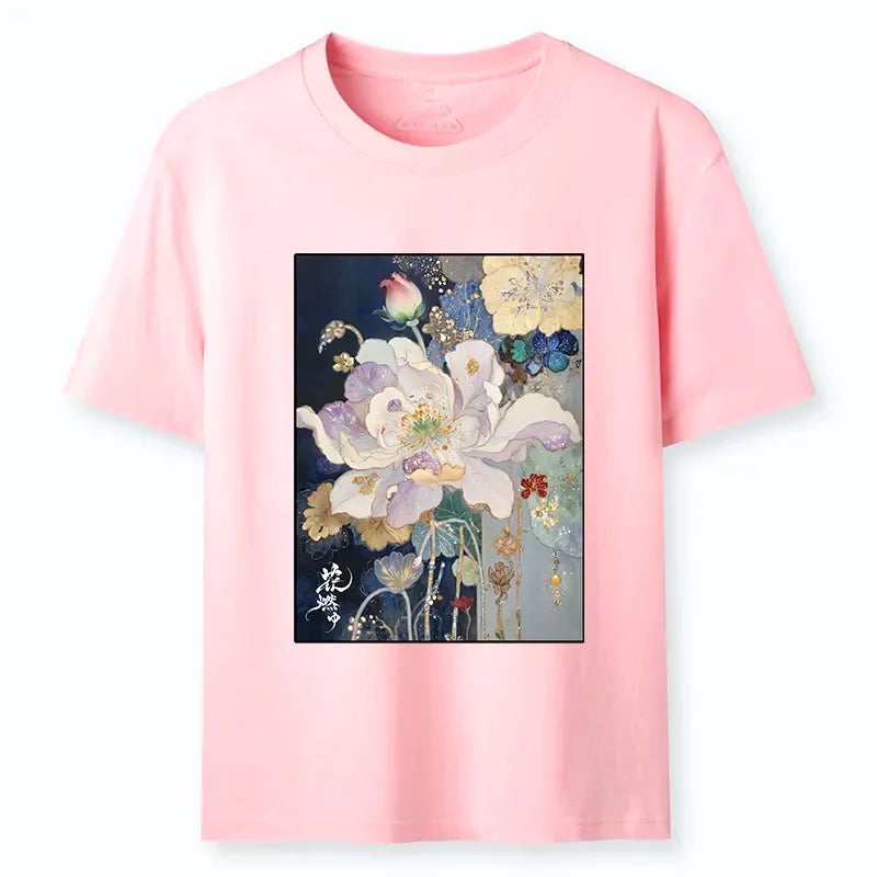 Kyoto-Lion Golden Flower Bloom In The Night Classic T-Shirt