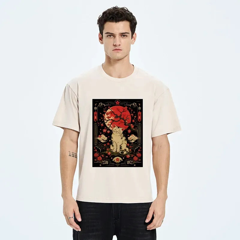 Kyoto-Lion Washed T-Shirt Free Shipping