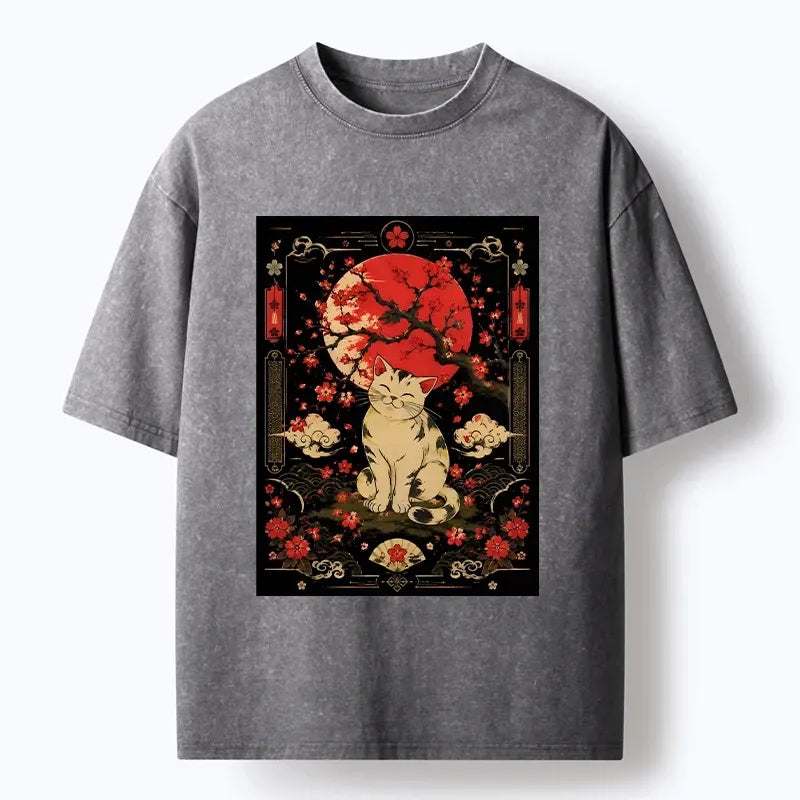 Kyoto-Lion Washed T-Shirt Free Shipping