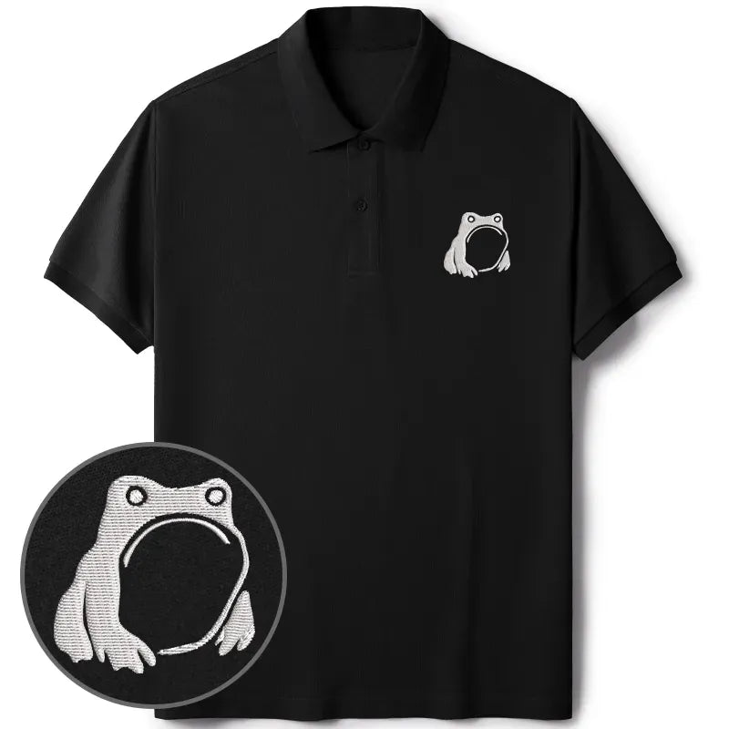 Ukiyo-e Frog Polo Shirt for Summer Vacation