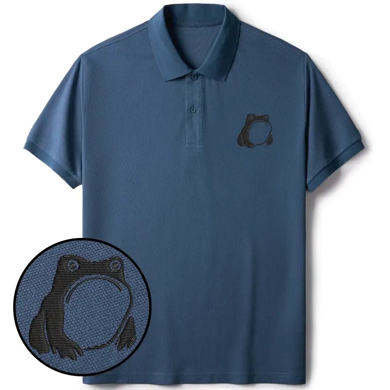 Japanese Woodblock Print Frog Polo Shirt