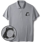 Kyoto-Lion Matsumoto Hoji Woodblock Print Frog Embroidered Polo T-Shirt