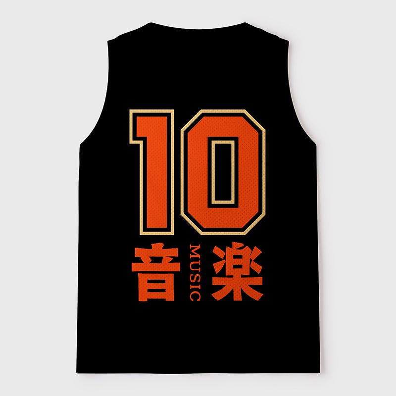 Kyoto-Lion Retro Music Record Player Mesh Tank Top