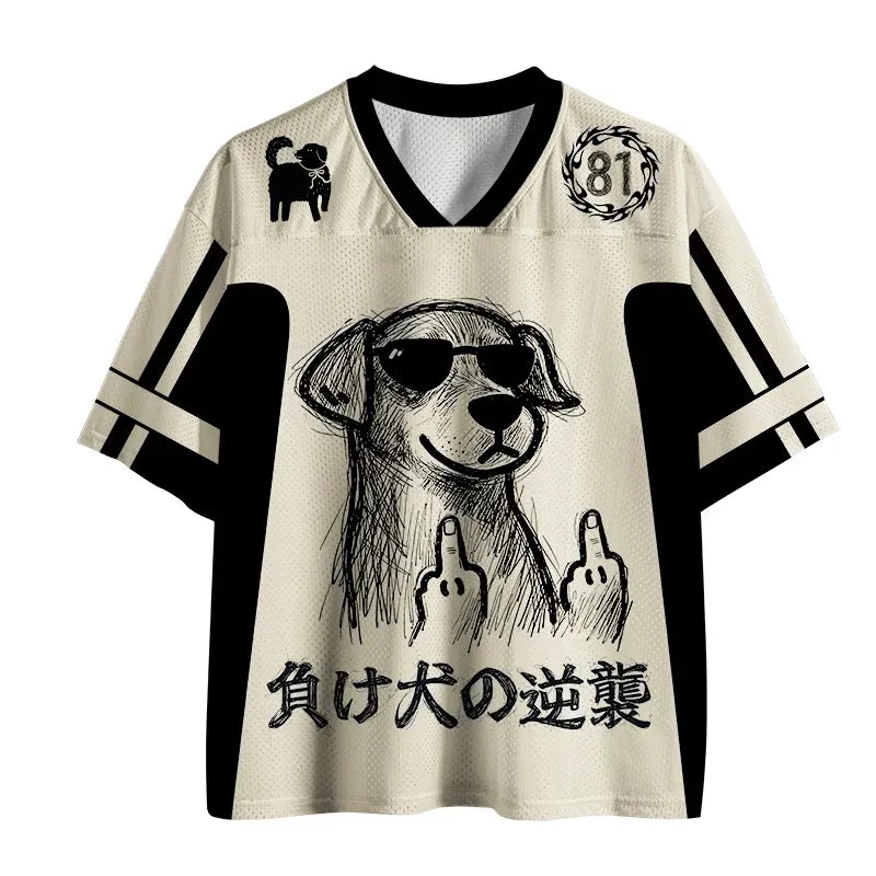 Kyoto-Lion Funny Dog Meme Mesh Jersey