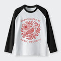 Kyoto-Lion Pigeon That Was Moved Raglan Long Sleeve T-shirt