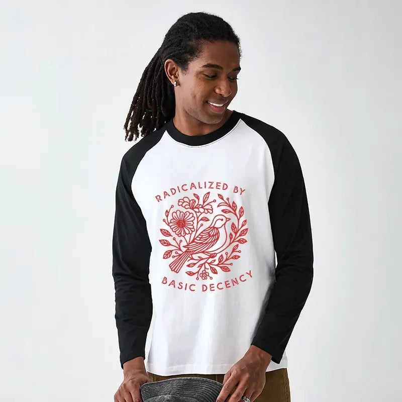 Vintage Japanese Style Raglan Long Sleeve for Streetwear