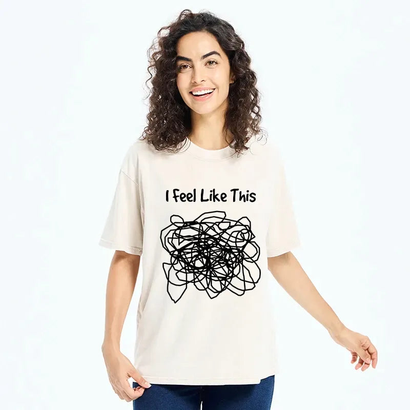 Kyoto-Lion This Is How My Brain Feels Washed T-Shirt